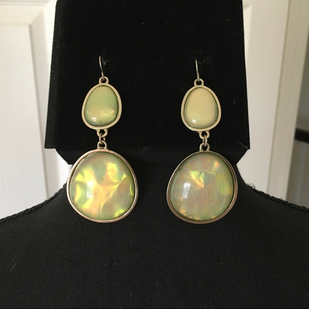 🌷Large irredesent stone earrings